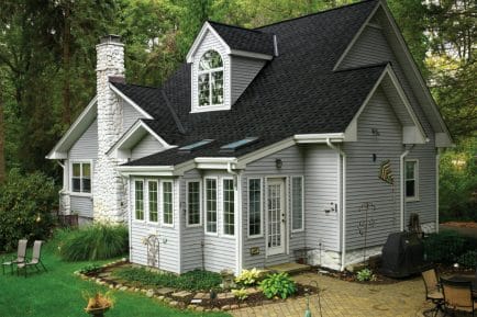 Gray Siding With a Black Roof